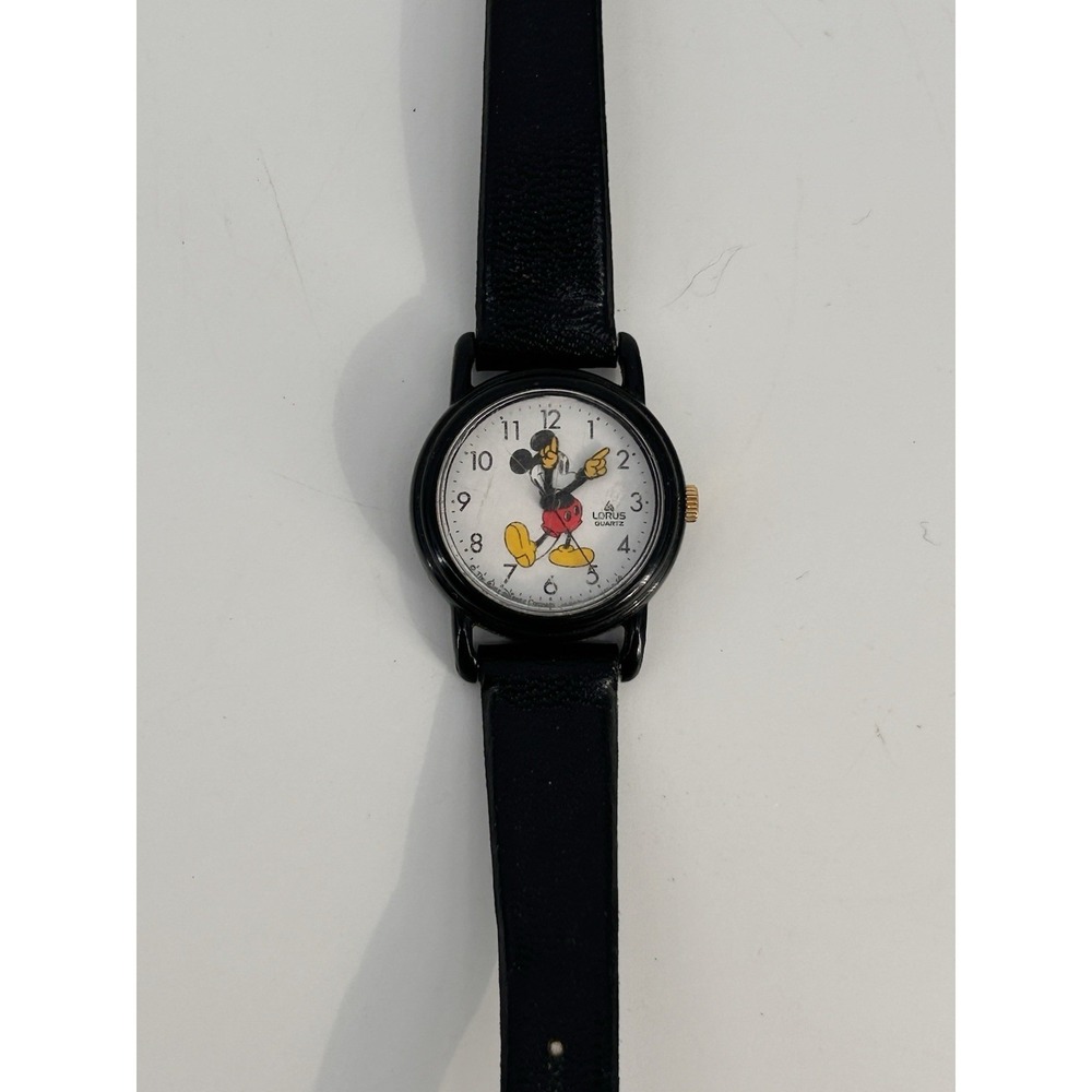 Lorus Mickey Mouse Watch V811-0070 Womens 25mm Resin Case Quartz Three Hands